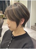 ショートカット/40代50代/白髪ぼかし/白髪染め/髪質改善【166】