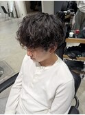 フェザーパーマ/センターパート/シャドウパーマ/眉毛
