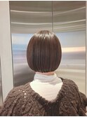春の韓国風ミニボブ◎小顔切りっぱなし×暗髪
