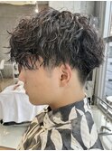 大阪梅田ツイストスパイラルパーマ波巻きパーマメンズマッシュ◆