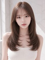 ユーフォリア 銀座(Euphoria)&nbsp;ミルクベージュツーウェイバングミディアムレイヤーカット