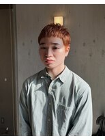 メンズカノエ 岡山店(Men's CANOE)&nbsp;ブリーチ1回で叶う◎オレンジカラー×メンズスタイル