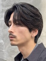 フィフス 大分(fifth)&nbsp;大分フェザーパーマメンズカットラウンドマッシュセンターパート