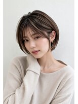 アンサ 城陽寺田店(ANSA)&nbsp;ひし形ショートボブx耳掛けショート20代30代40代丸顔面長