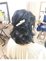 ロカット サロン(Roquat Salon)&nbsp;ハーフアップボブアレンジ【ヘアアレンジ　立川/立川南/袴】