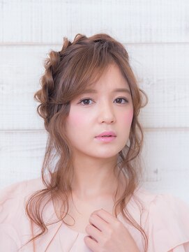 オーブ ヘアー アクネ 長岡京店(AUBE HAIR acne) 可愛い編み込み×色っぽいルーズアップ