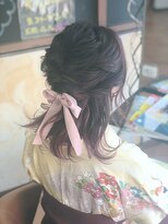 美容室髪結&nbsp;卒業式ハーフアップ