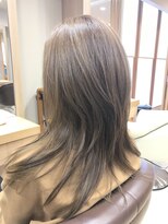 ヘアサロンアンドヘアメイクディー(hair salon hair make D)&nbsp;仙台D　テラコッタ×ベージュカラー×ロングレイヤー×ウルフCUT