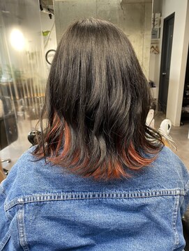 シェル 吉祥寺(shell) インナーカラー_アプリコットオレンジ