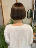 #耳かけボブ#マロンブラウン#透明感カラー#ワンレン
