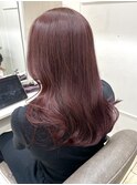 【くびれヘア×ローズピンク】小顔カット 大人ガーリー