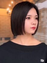 ベレッタ 楠葉店(veretta.)&nbsp;アゴライン切りっぱなしボブ/ショートボブ/ミニボブ/黒髪ボブ