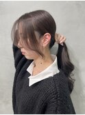 切りっぱなしボブ/エアリーロング/美髪/ピンクブラウン/町田