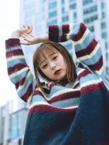 リノ 金山(Rino)&nbsp;デザインカラー/レイヤーカット/ウェットヘア/オリーブベージュ