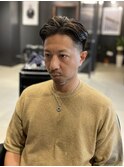 海外風大人ラフかきあげローフェード：大村　大心