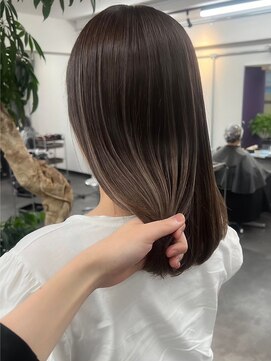 ネイロ バイ ジルブラン 葛西(NeiRo by JIL BLAN) レイヤーカット白髪ぼかしハイライトダブルカラーインナーカラー