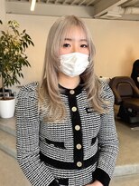 マセナ(Masena) レイヤーカット×ロングウルフ×ホワイトベージュ