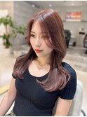 【大阪梅田】ラベンダーピンク/韓国風くびれ巻き