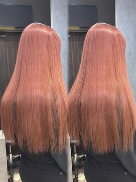 ジゼル(GiseL) ピンク　ブリーチ有り　ロング　ケアブリーチ