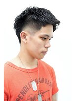 グラシアス(gracias)&nbsp;メンズカットアップバングスパイキーショートブルーブラック0703