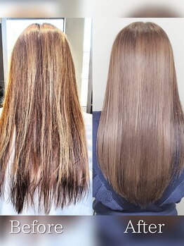 【髪質改善】憧れの絹髪を目指す方へ。仕上がりの違いに、思わず触りたくなる髪へ♪