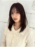 【YOKE】レッドブラウンブリーチなしレイヤーミディアム顔周り