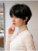 マッシュショート ダークアッシュ 似合わせカット