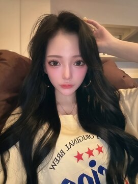 心斎橋/エクステ/小顔/ココアベージュ/ダブルカラー