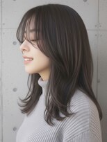 トゥルートラスト 和戸店(True Trust)&nbsp;セミロング×顔まわりレイヤー×ダークアッシュ