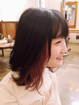 リューズスタジオ(Ryu's STUDIO) インナーカラー　ブラック×パープル