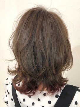 ネオリーブアオバ 高田馬場店(Neolive aoba) 【高田馬場/aoba】インナーカラーベリーピンク　ベージュ系