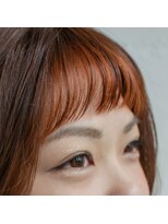 ヘアーラウンジ ハピル(Hair lounge Hapir) インナーカラー×オレンジブラウン×耳だしショートボブ/20代