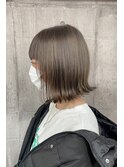 【MIRAC町田店河原崎】マットグレージュ切りっぱなしボブ