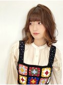 大人可愛い　くびれヘア　透明感カラー　小顔カット　