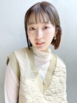 アイティー バイ アルバム 中野店(IT by ALBUM) 外はねボブ_チェリーブラウンフェミニンロング_8857