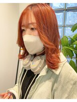 ロンドシエル 横浜(Lond ciel)&nbsp;暖色カラー/ブリーチ/ケアブリーチ/オレンジピンク/横浜