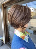 ミセスにオススメ!白髪ぼかしハイライト ×  ショートスタイル