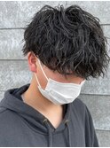 波巻きパーマツイストスパイラルパーママッシュメンズパーマ