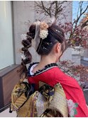 振袖に合うポニーテールアレンジ