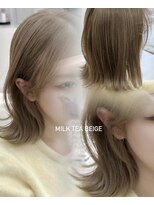 ヒン(HIN)&nbsp;ハイトーンボブ/ミルクティーベージュ