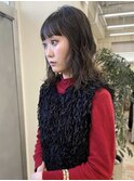 ボブパーマボブミディアムレイヤーボブレイヤーグレージュrena