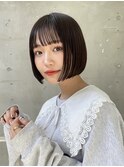 ◎ミニボブ縮毛矯正髪質改善ストレート顔まわりレイヤーカット