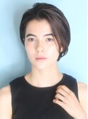 ショート・ボブ/丸顔/前髪なし/絶壁解消/30代/40代/50代/くびれ