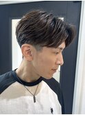三重桑名ニュアンスパーマフェザーパーマ緩めセンターパートヘア