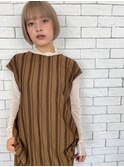 大人可愛い20代30代40代の髪質改善縮毛矯正◆前髪ピンクベージュ