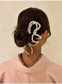 卒業式　タイトヘア　カチモリ　ロング　ヘアセット　大阪