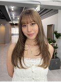 色気のあるミルクティーベージュ×ハイライト
