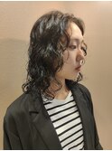 くるくるパーマ/前髪なしパーマ/長めボブパーマ