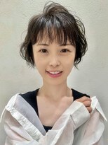 ステアケース 武蔵小杉店(stair:case) ショートパーマ大人かわいいオン眉ふんわりパーマゆるふわパーマ