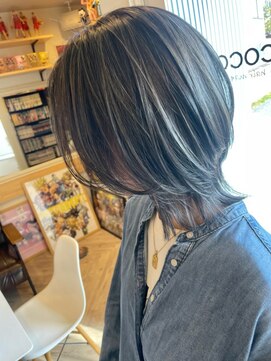 ヘア メイク ココ(hair make coco) ５レベルのベースに合わせたハイライト♪